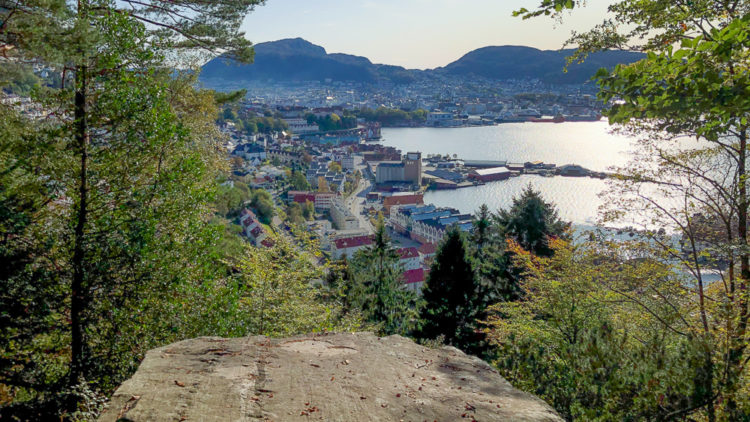 Norge Bergen - Utsikt fra Permisjonsstien
