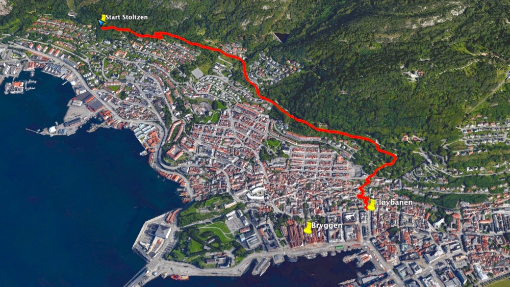 Norge Bergen Kart - Slik kommer du deg til Stoltzen