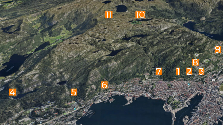 Fløyen Bergen: Velg blant hele 11 veier opp til Fløyen
